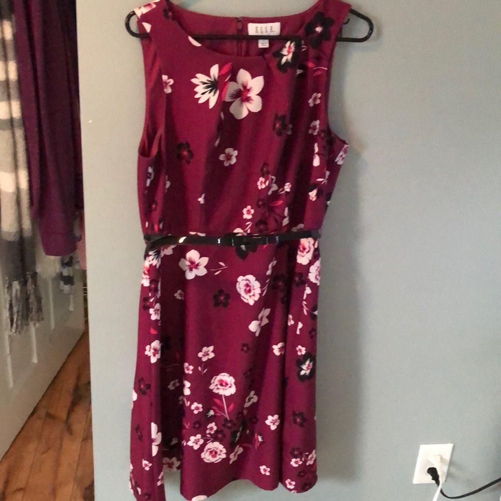 Elle Belted Floral Dress
